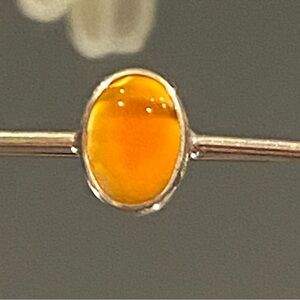 Beautiful Antique Amber Silver Bar Brooch 2.47gr